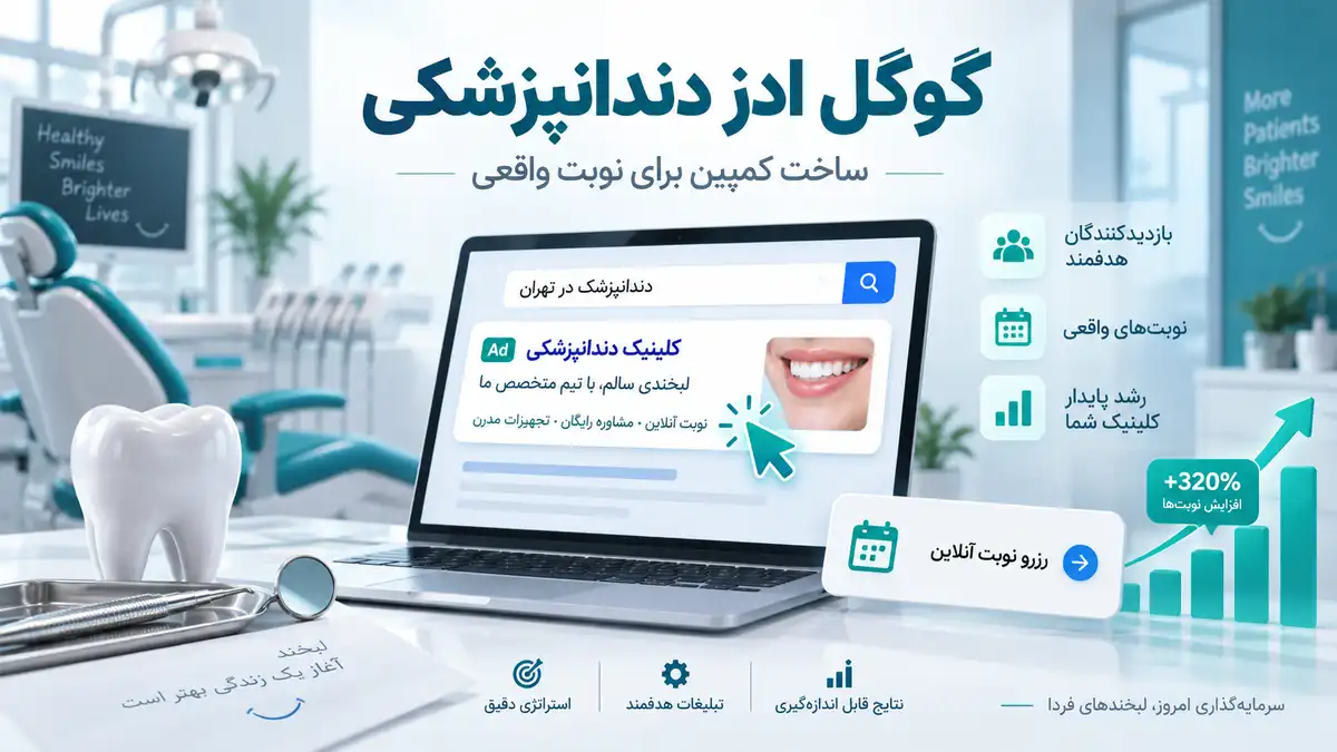 گوگل ادز دندانپزشکی برای جذب نوبت واقعی